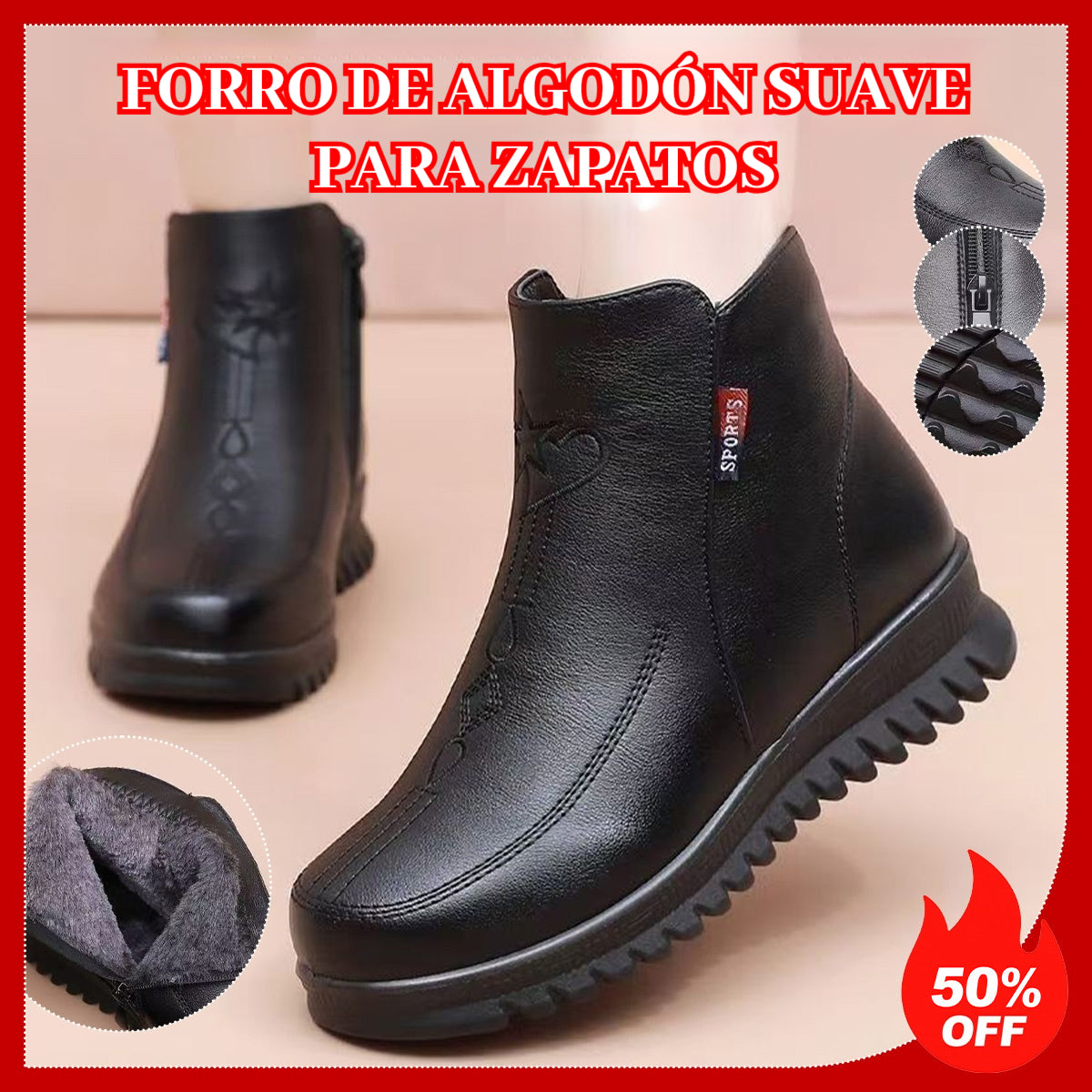 🔥Novedad para invierno ⛄ Botas Martin modernas con puño corto y pliegue para mayor comodidad.