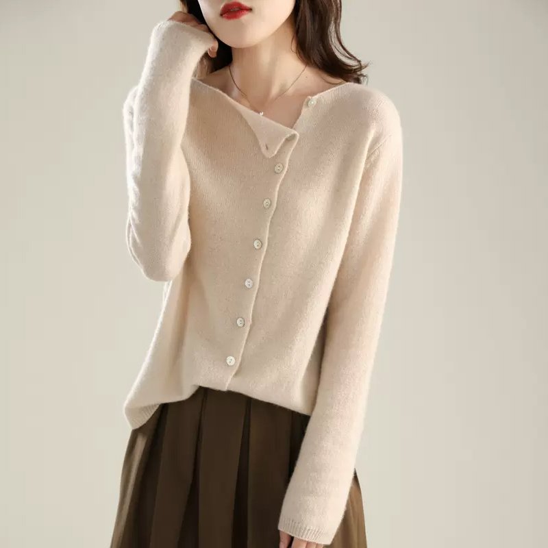 Μπουφάν με ζακέτα από κασμίρ πλεκτή ζακέτα