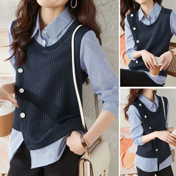 šćS-3XLćCamisa de manga larga fina irregular de nuevo diseƱo para mujer