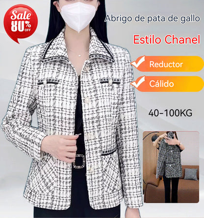 💥【Oferta especial】【L-5XL】Chaqueta de traje con solapa de muesca para mujer, nueva, otoño e invierno