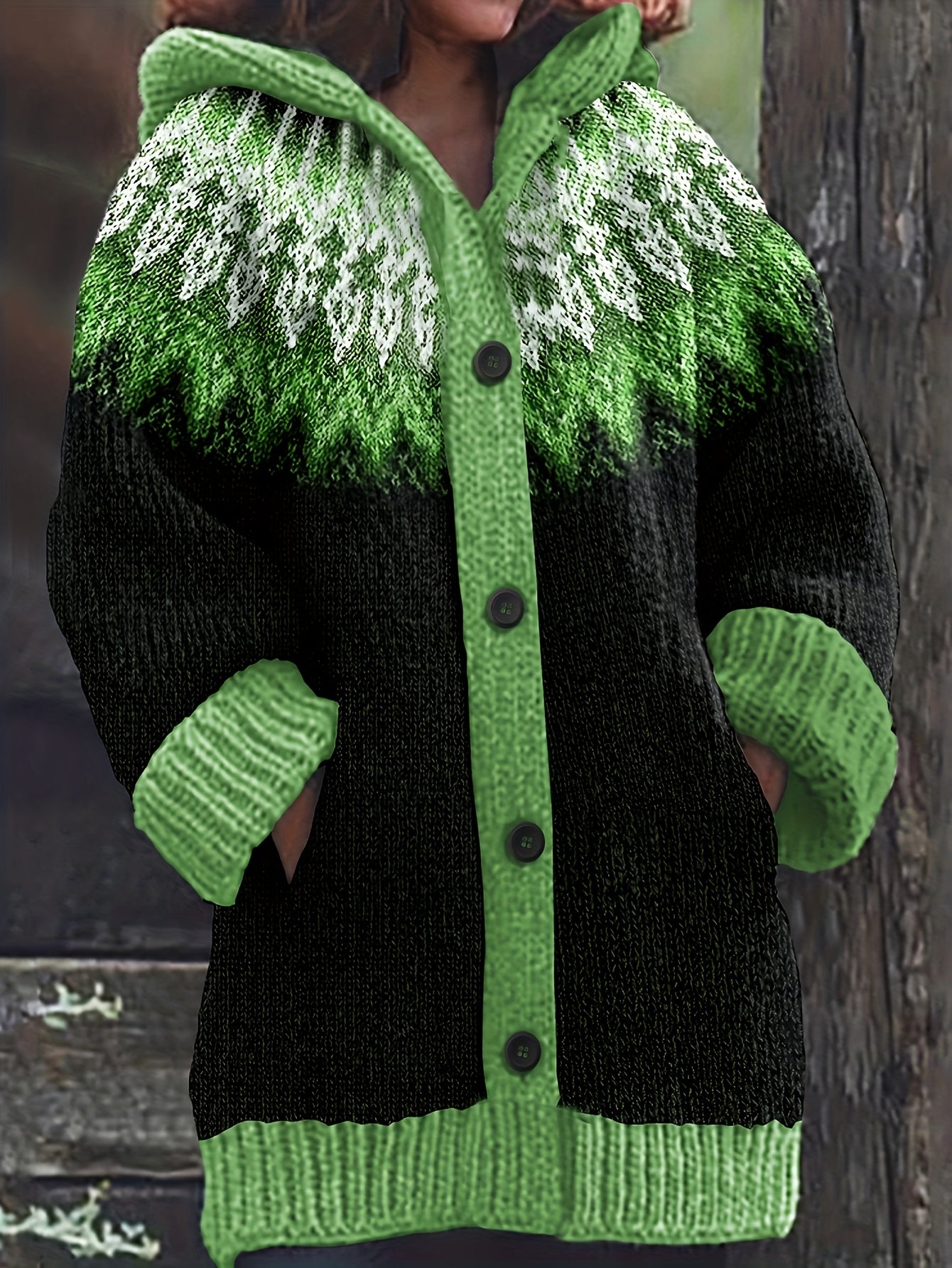 【S~5XL】✨Elegante chaqueta con capucha de colores y estilo retro