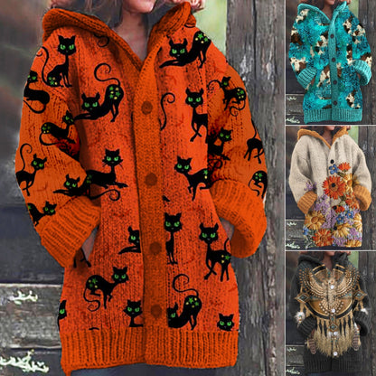 🔥【Tallas S~5XL】✨Nueva chaqueta con capucha retro, elegante y colorida para otoño/invierno 2025