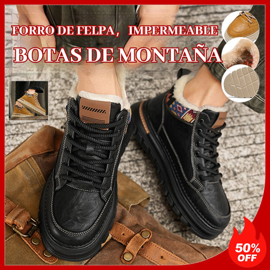 ❄️ Botas térmicas de invierno para montaña y actividades al aire libre con fuelle - Botas Martin para hombre