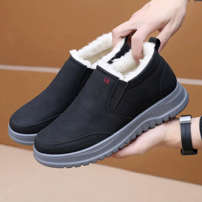 ❄️【39-44】Botas de invierno para hombre, de piel, con forro polar y grosor extra.