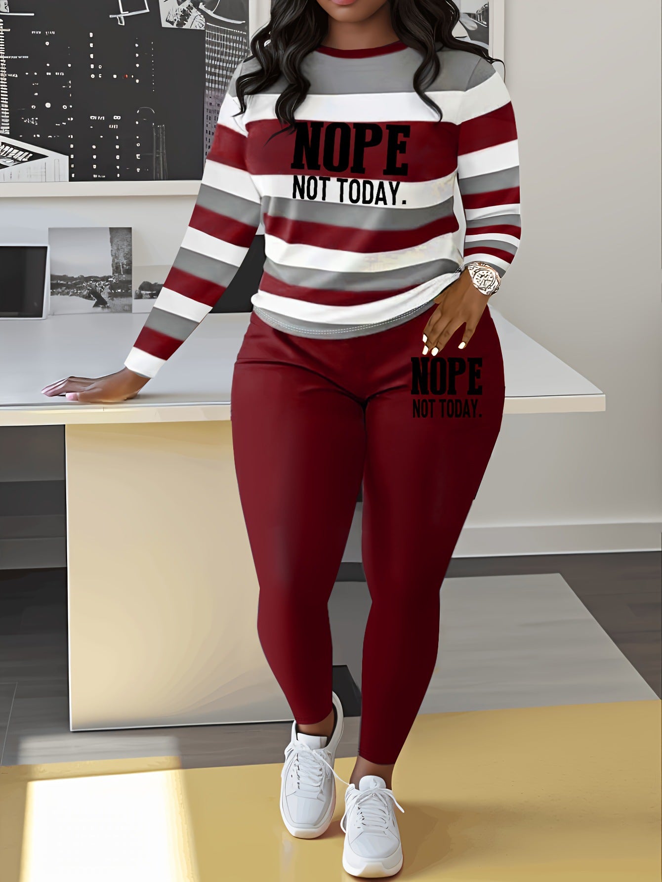 🔥50% de descuento 🔥🌈Traje casual de rayas estilo hip-hop 【Camisa + Pantalón】