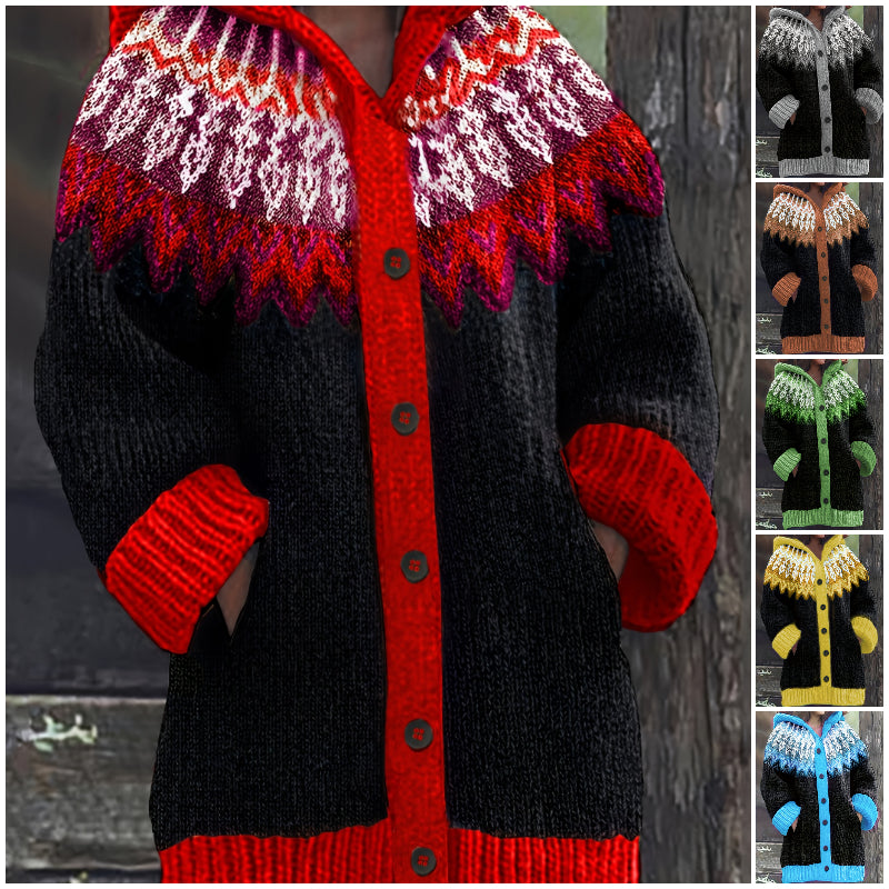 【S~5XL】✨Elegante chaqueta con capucha de colores y estilo retro