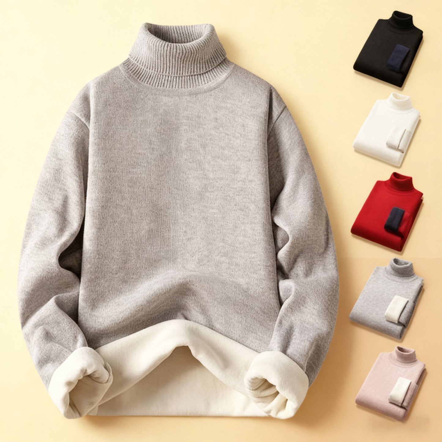 🔥【M-4XL】Nuevo suéter de cuello alto para hombre para otoño e invierno