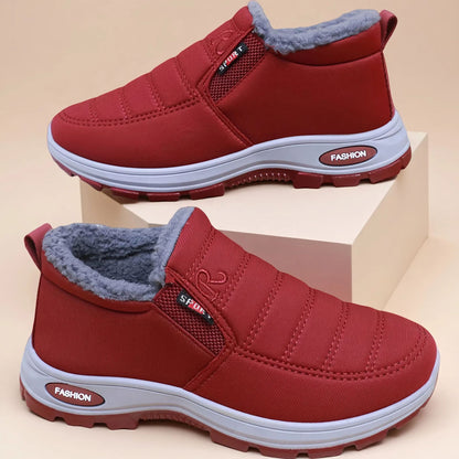 👢【50% de descuento】Botas de algodón para mujer, botas de mujer en tallas grandes/botas de algodón resistentes al frío y cálidas para personas de mediana edad y mayores/botas de nieve gruesas y de terciopelo, botas de mujer con suela alta