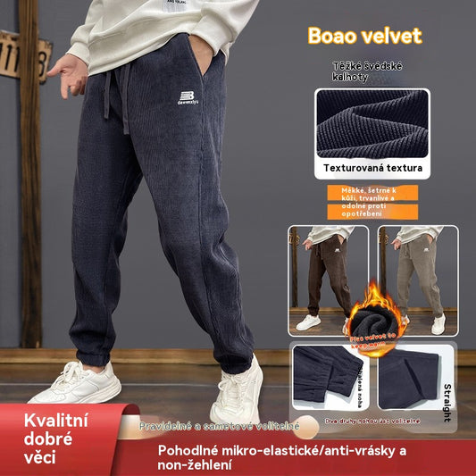 【M-5XL】Pantalones cálidos y cómodos para hombre con forro polar para otoño/invierno
