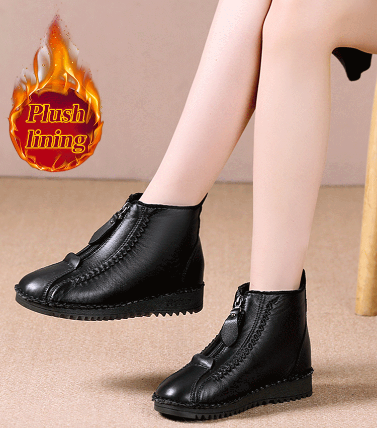 🔥【Tallas 35-42】Botas de mujer para otoño/invierno, suela suave con cremallera, elegantes y cómodas