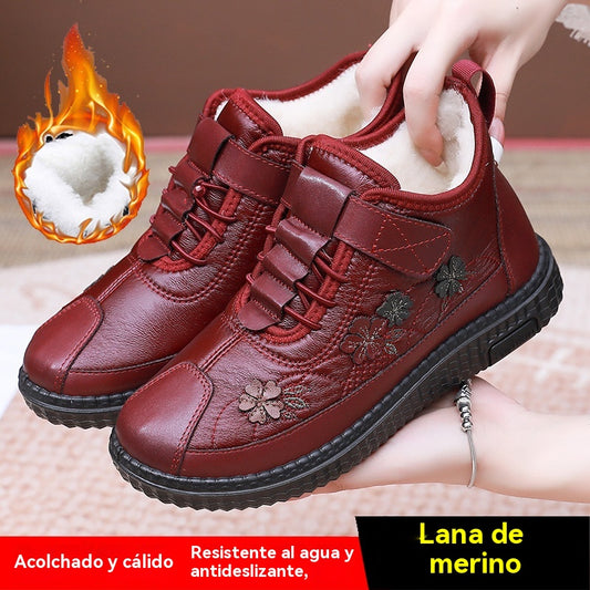 😍【36-42】✨Botas de invierno 2025 para madres: suela blanda, antideslizantes, extra cálidas y con forro afelpado ❄️👢‼️【Recomendamos elegir una talla más.】