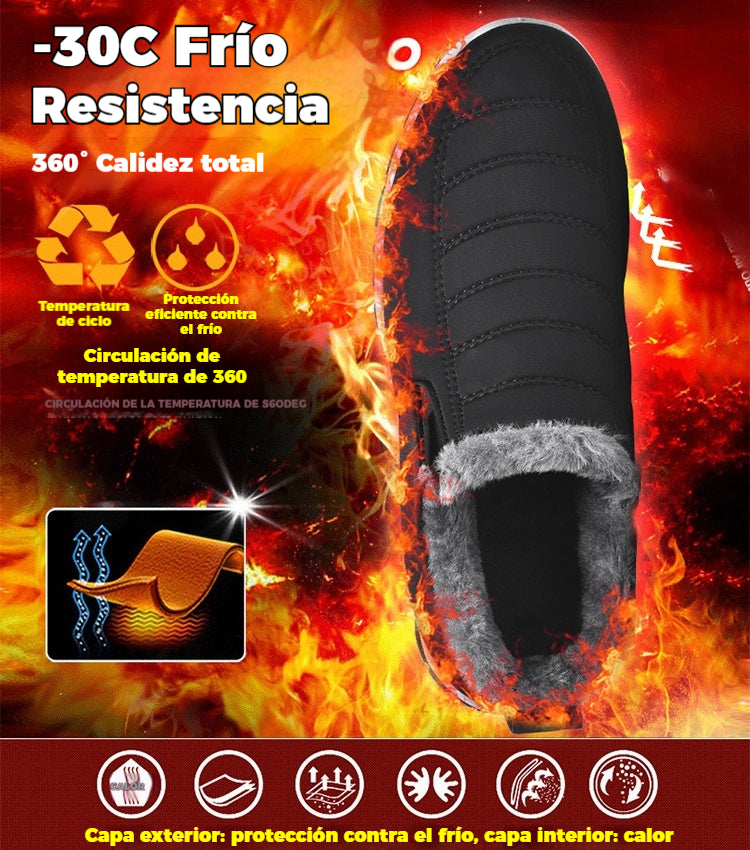 👢【50% de descuento】Botas de algodón para mujer, botas de mujer en tallas grandes/botas de algodón resistentes al frío y cálidas para personas de mediana edad y mayores/botas de nieve gruesas y de terciopelo, botas de mujer con suela alta
