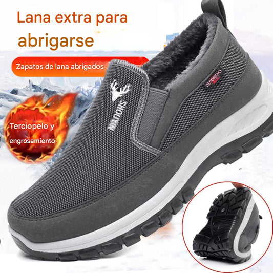 【38-44】2024 nuevos zapatos gruesos botas de invierno de algodón cálidas