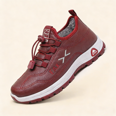 Ženski čevlji iz pravega usnja s toplo podlogo iz bombažnega flisa.