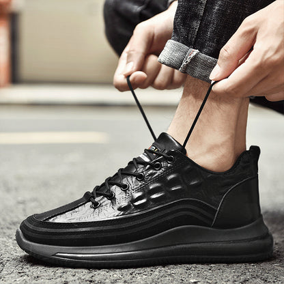 🐊Zapatos casuales de piel de cocodrilo de lujo, impermeables, resistentes al desgaste y duraderos.