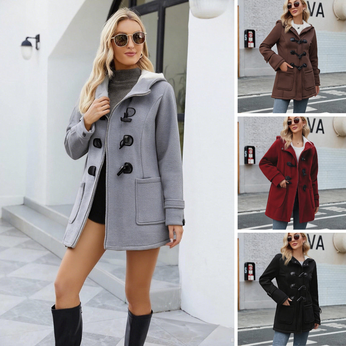 🔥【50% de descuento】🔥Abrigo de invierno con capucha de lana gruesa para mujer【S-6XL】