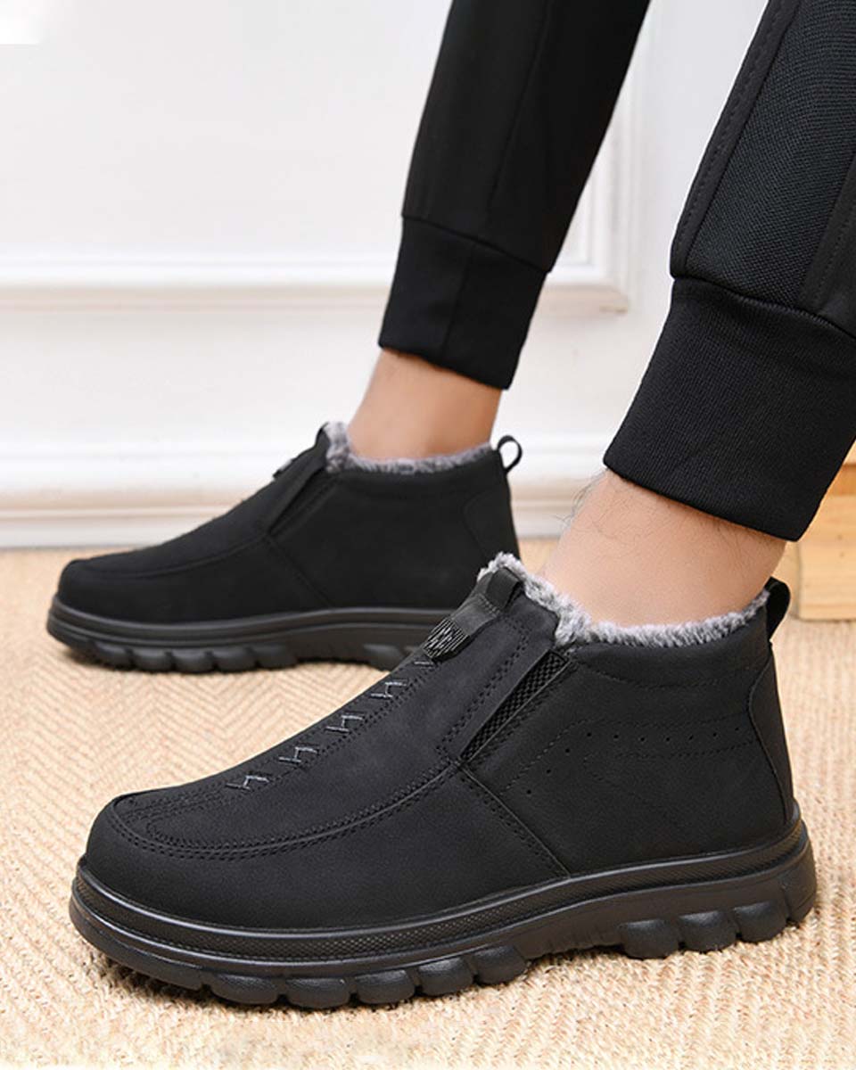 【39-47】Zapatos casuales cálidos para hombre, punta redonda, cómodos, antideslizantes y duraderos.