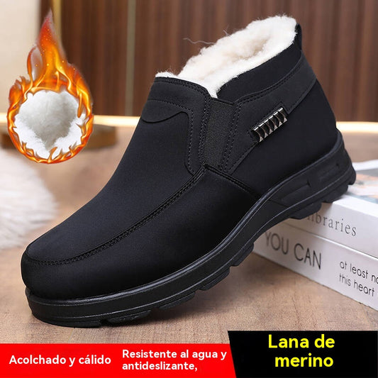 🥾【39-45】👣Nuevas botas de nieve de invierno para hombre hechas de terciopelo engrosado, cálidas.
