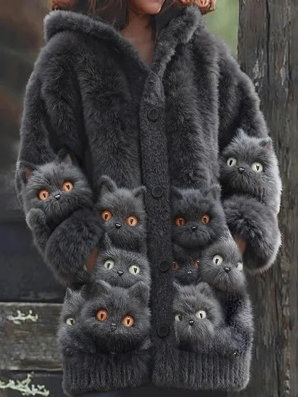 【S-5XL】Lindo abrigo grueso con capucha de felpa y forro polar