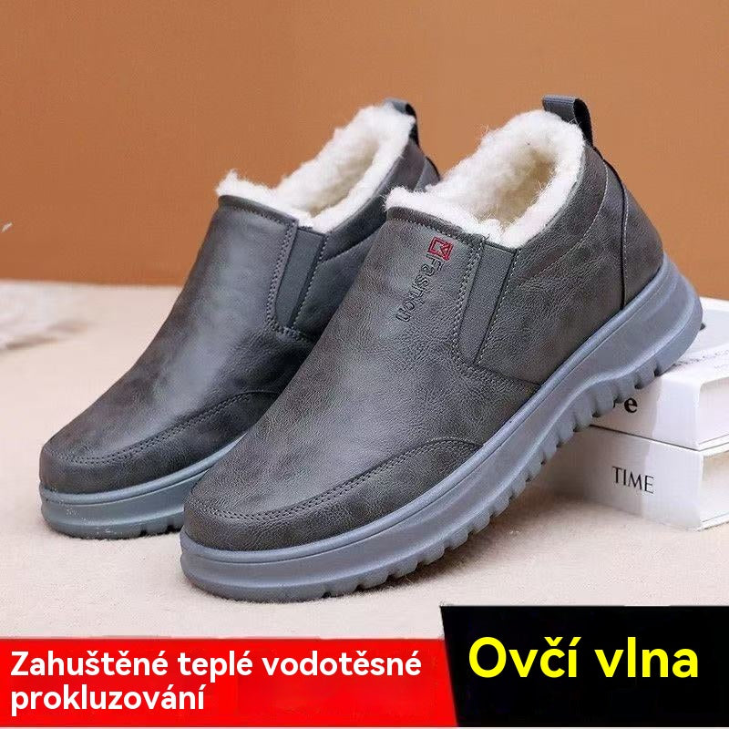 ❄️【39-44】Botas de invierno para hombre, de piel, con forro polar y grosor extra.