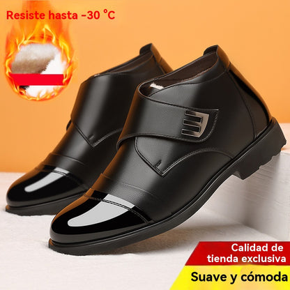 🏆【38-44】🔥Botas de invierno de algodón con forro polar, calzado informal de estilo británico