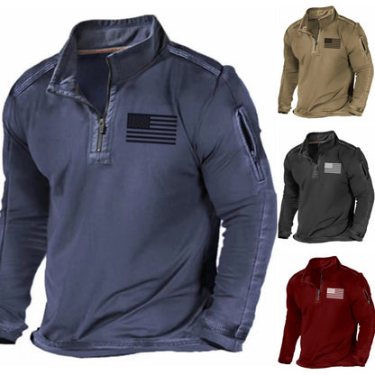 🔥【S-5XL】Sudadera de manga larga con cuello alto, estilo casual, para hombre, nueva colección primavera 2025