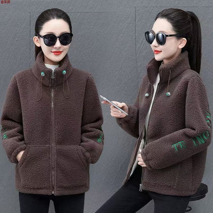 【M-6XL】Chaqueta de mujer con forro de lana de cordero