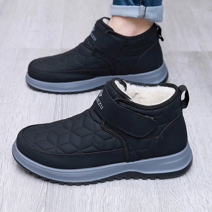 【39-45】Nuevas botas altas de nieve para hombre, cálidas y con forro polar