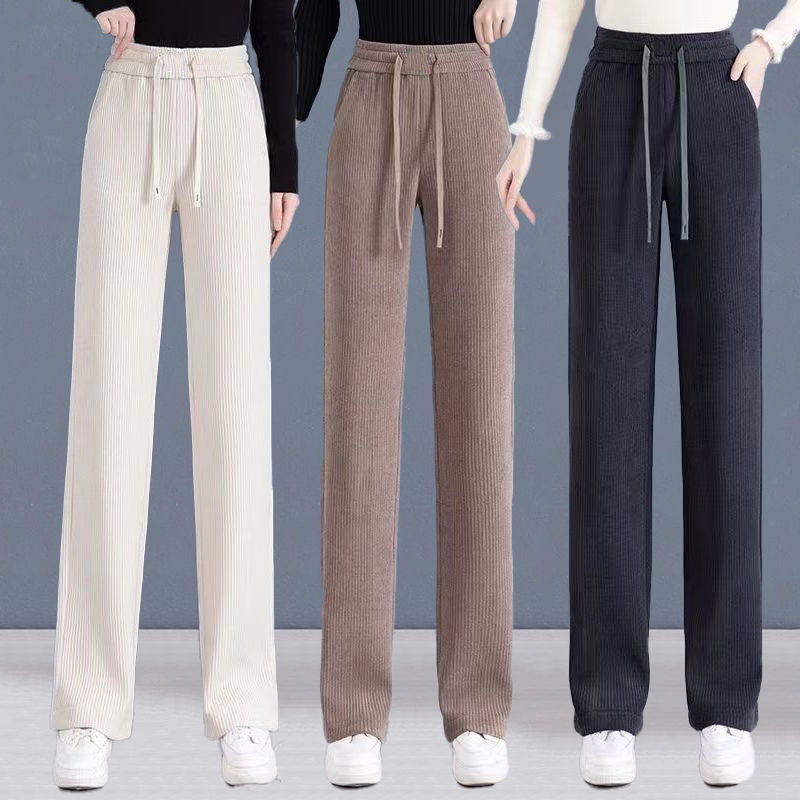 👖【40-110 KG】Nuevos pantalones elásticos de pierna ancha para mujer