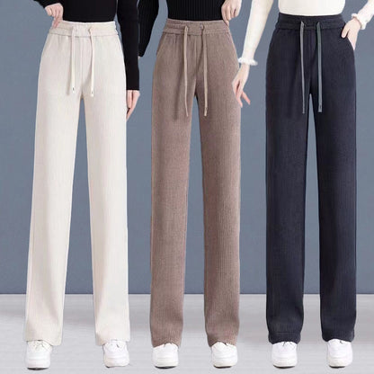👖【40-110 KG】Nuevos pantalones elásticos de pierna ancha para mujer