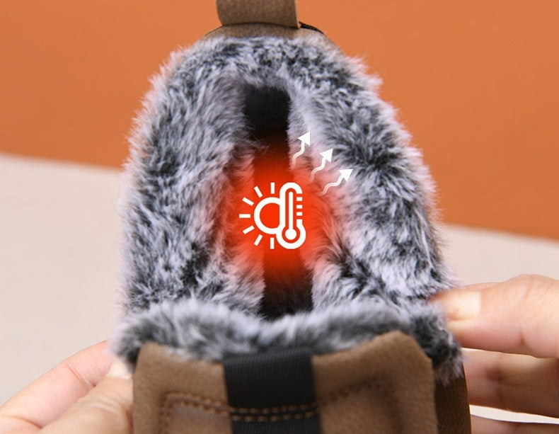 【39-47】Zapatos casuales cálidos para hombre, punta redonda, cómodos, antideslizantes y duraderos.