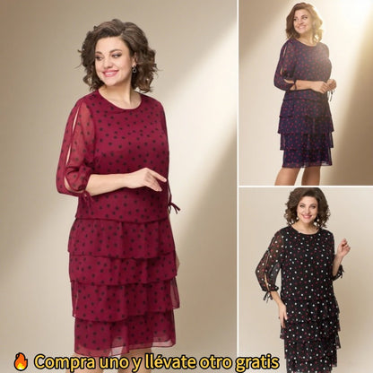 🏆【Compra 1 y obten 1 gratis】【S-5XL】💃Vestido de lujo con silueta ligera, confeccionado en cómoda gasa.