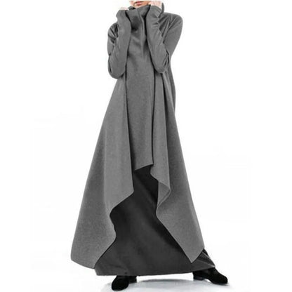 🔥【50% de descuento】👗【S-5XL】Vestido asimétrico de manga larga con capucha para mujer