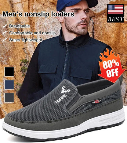 🔥【Oferta por tiempo limitado】Mocasines de lona antideslizantes para hombre