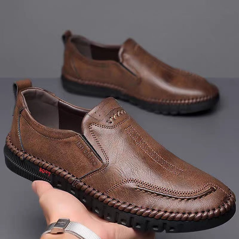 🏆👞【39-44】Zapatillas deportivas casuales para hombre 2025, fabricadas en piel auténtica, con suela suave, antideslizantes, transpirables