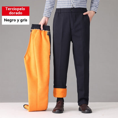 🔥【XL-7XL】Pantalones informales de invierno con forro polar
