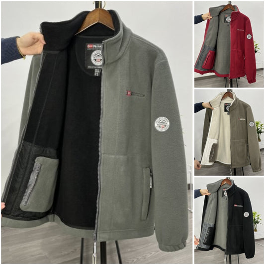 Chaqueta de Terciopelo Grueso de Lana para Hombre, Talla Grande, Cálida y Cómoda para Otoño e Invierno【40% de Descuento】
