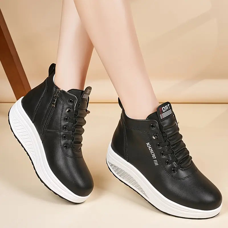 🎁👢【35-41】2025 Otoño/Invierno Nuevo estilo Zapatos cómodos y transpirables para mujer, aumento de altura de 5 cm