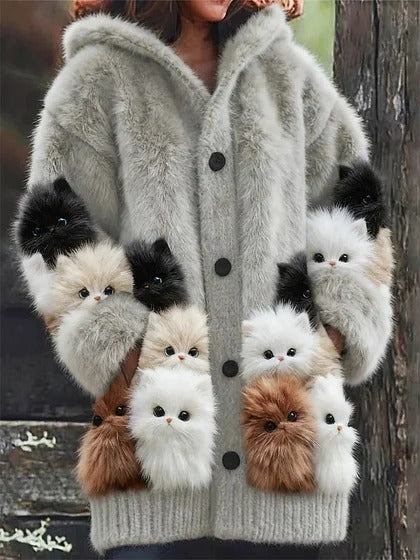 【S-5XL】Lindo abrigo grueso con capucha de felpa y forro polar