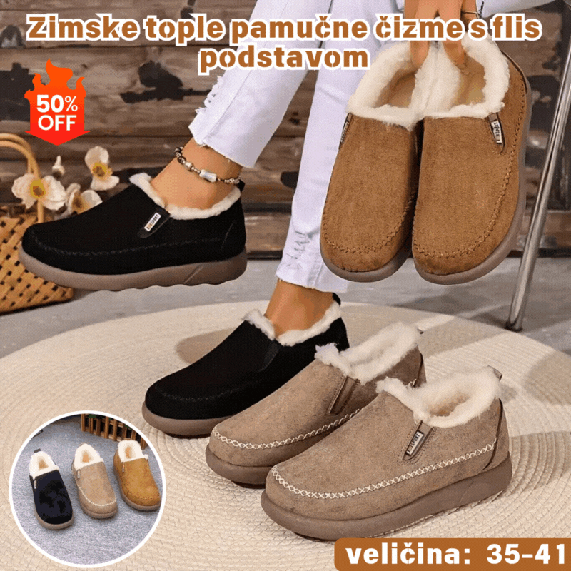 🔥【35-41】Botas cálidas de invierno de algodón con forro polar