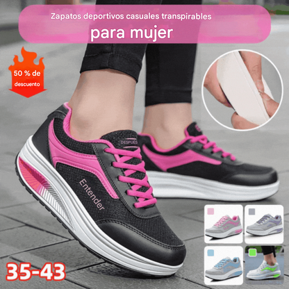 🔥Oferta por tiempo limitado👟【35-43】Zapatos deportivos para mujer elegantes e informales, cómodos para caminar y correr sin cansar los pies.