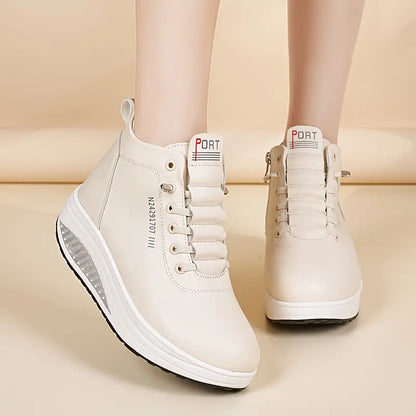 🎁👢【35-41】2025 Otoño/Invierno Nuevo estilo Zapatos cómodos y transpirables para mujer, aumento de altura de 5 cm