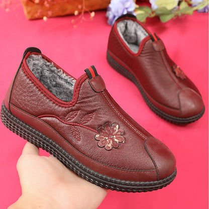 🔥Nuevos zapatos de mujer para mamás | Acolchados, cálidos y cómodos | Exterior de piel, impermeables y antideslizantes | Cómodos zapatos de invierno sin cordones para personas mayores