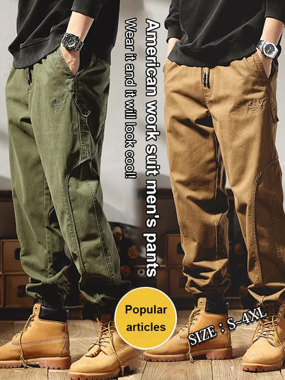 🔥【50% de descuento】🔥【M-4XL】Pantalones de trabajo estilo americano para otoño/invierno, duraderos ✅【40-100 kg】