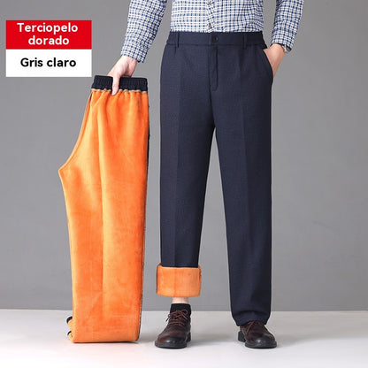 🔥【XL-7XL】Pantalones informales de invierno con forro polar