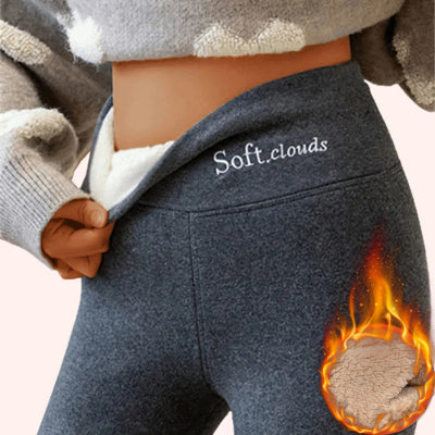 【S-5XL】2025 Otoño Invierno Leggings cálidos de cachemira de cintura alta