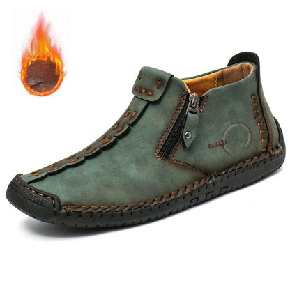 🔥🥾Botas de invierno para hombre con cremallera, cálidas, cómodas y forradas de felpa.