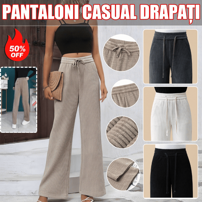✨【Ofertas especiales】👖Nuevos pantalones casuales de terciopelo con pierna ancha, muy cómodos de llevar.💖