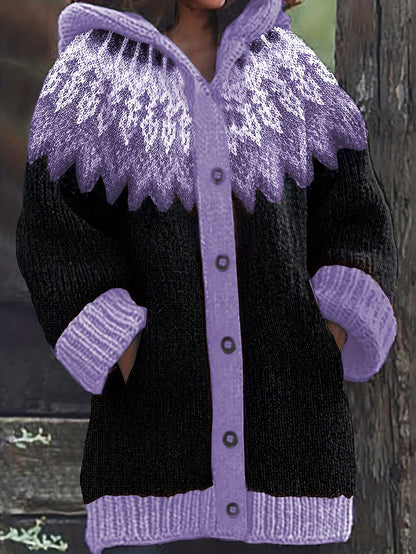 【S~5XL】✨Elegante chaqueta con capucha de colores y estilo retro