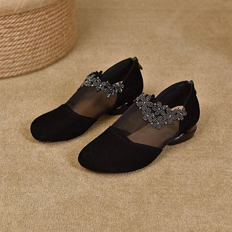 🔥✨【35-41】🏆2025 Nuevos Tacones de Cuña con Fondo Suave de Malla Hueca para Mujer